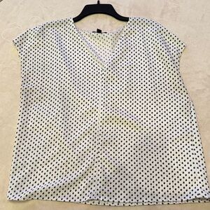 Women’s polka dot v neck blouse